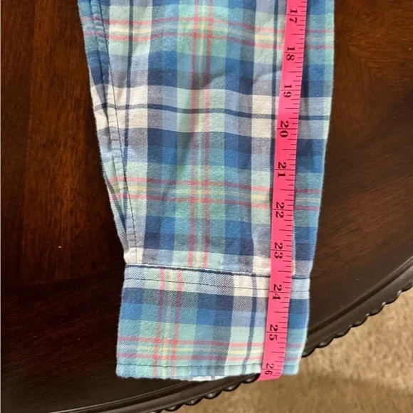 VINEYARD VINES Slim Fit Tucker Shirt Long Sleeve Button Down Blue Plaid- Large - Picture 12 of 12